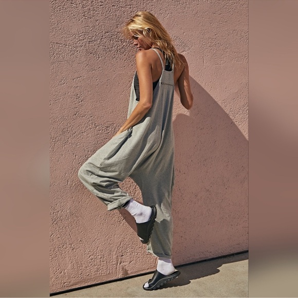 Free People x FP Movement Hot Shot Onesie in Heather Grey - Picture 5 of 11